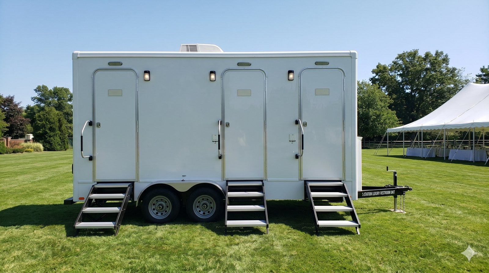 The Brickell 4-station luxury restroom trailer